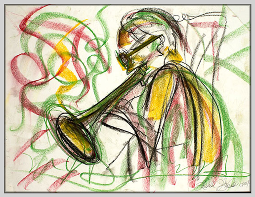 Perusin' the Blues
medium - Pastel